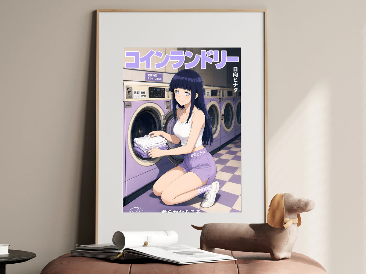 Naruto Hinata Lavender Laundry Day Anime Poster — i01467