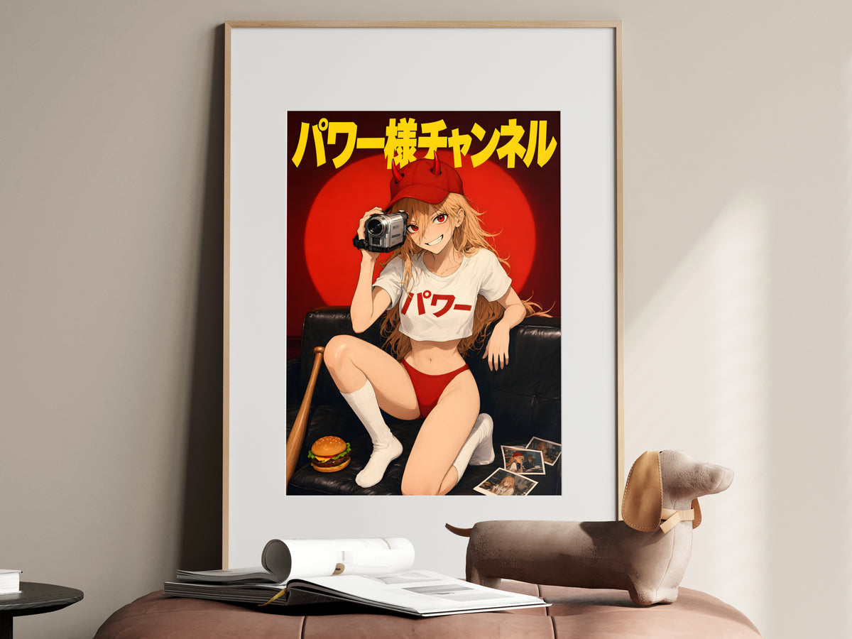 Chainsaw Man Power Red Camcorder Portrait Anime Poster — i01467