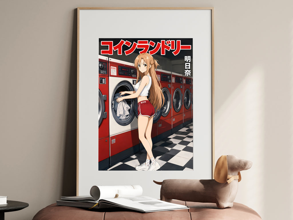 Sword Art Online Asuna Red Coin Laundry Anime Poster — i01467