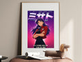 Evangelion Misato Red Jacket Chrome Portrait Anime Poster — i01467