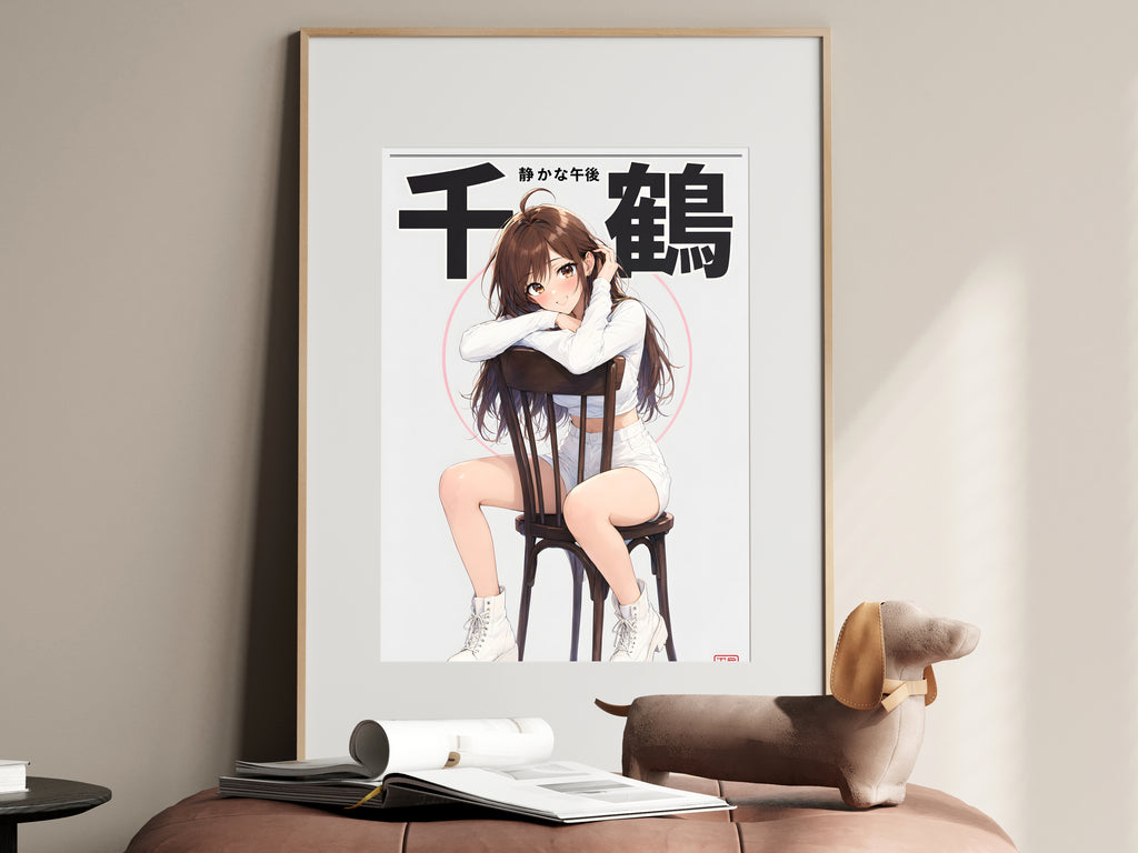 Rent a Girlfriend Chizuru Quiet Afternoon Chair Anime Poster — i01467