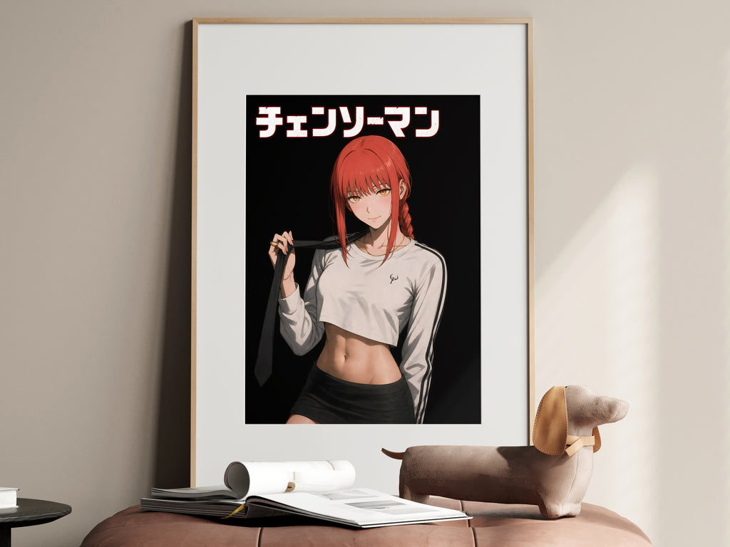 Chainsaw Man Makima Black Skirt Flash Portrait Anime Poster — i01467