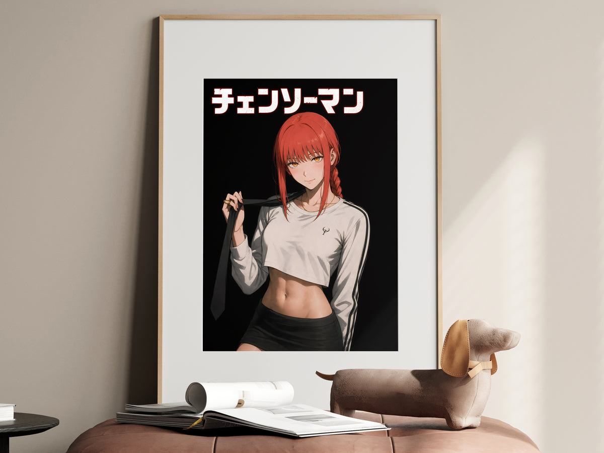 Chainsaw Man Makima Black Skirt Flash Portrait Anime Poster — i01467