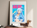 KonoSuba Aqua Blue Jacket Portrait Anime Poster — i01467
