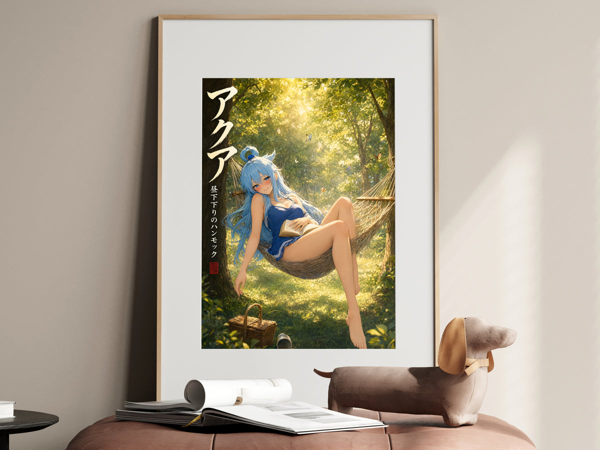 KonoSuba Aqua Golden Forest Hammock Anime Poster — i01467