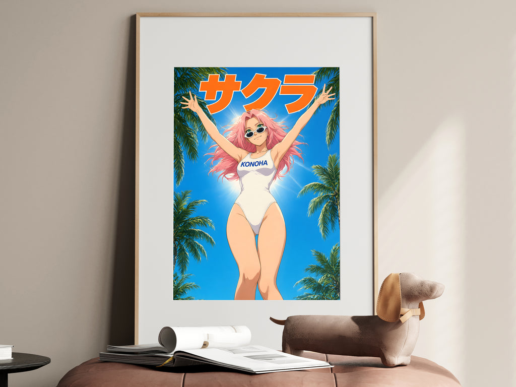 Naruto Sakura Retro Sky Anime Poster — i01467