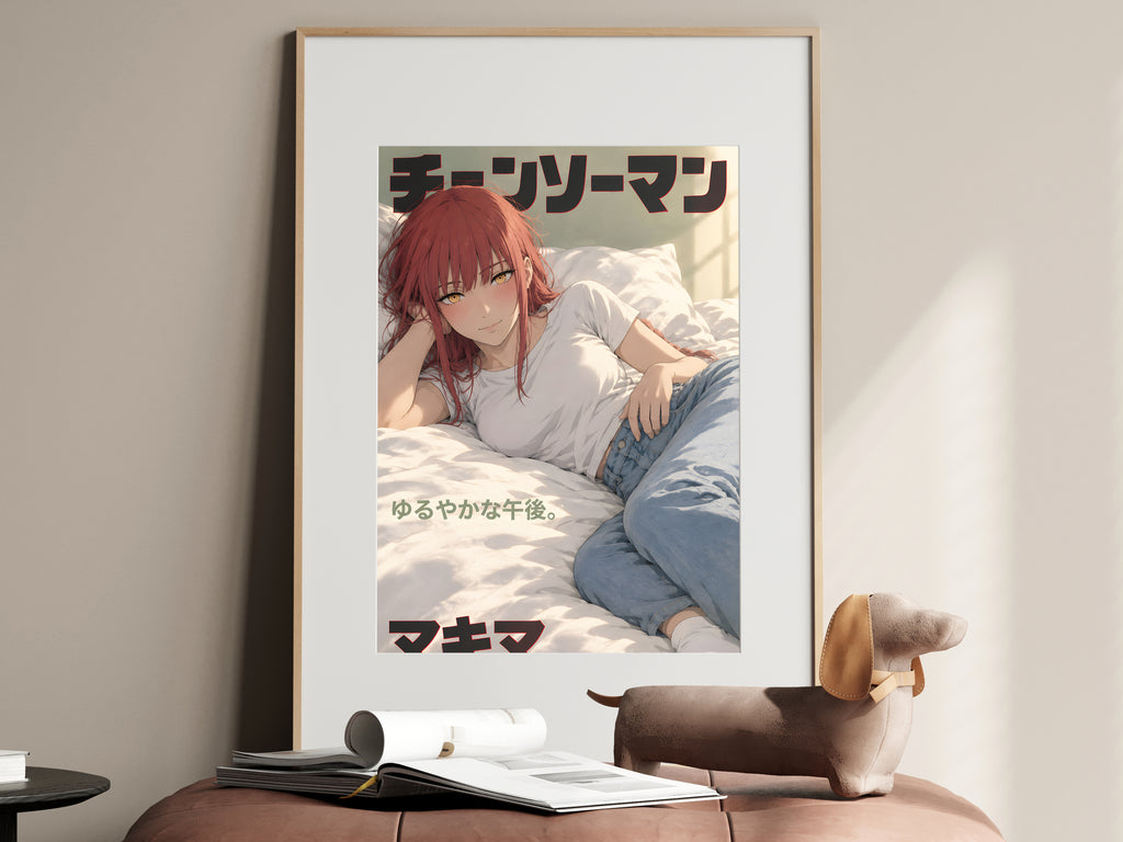Chainsaw Man Makima Sunlit Afternoon Anime Poster — i01467