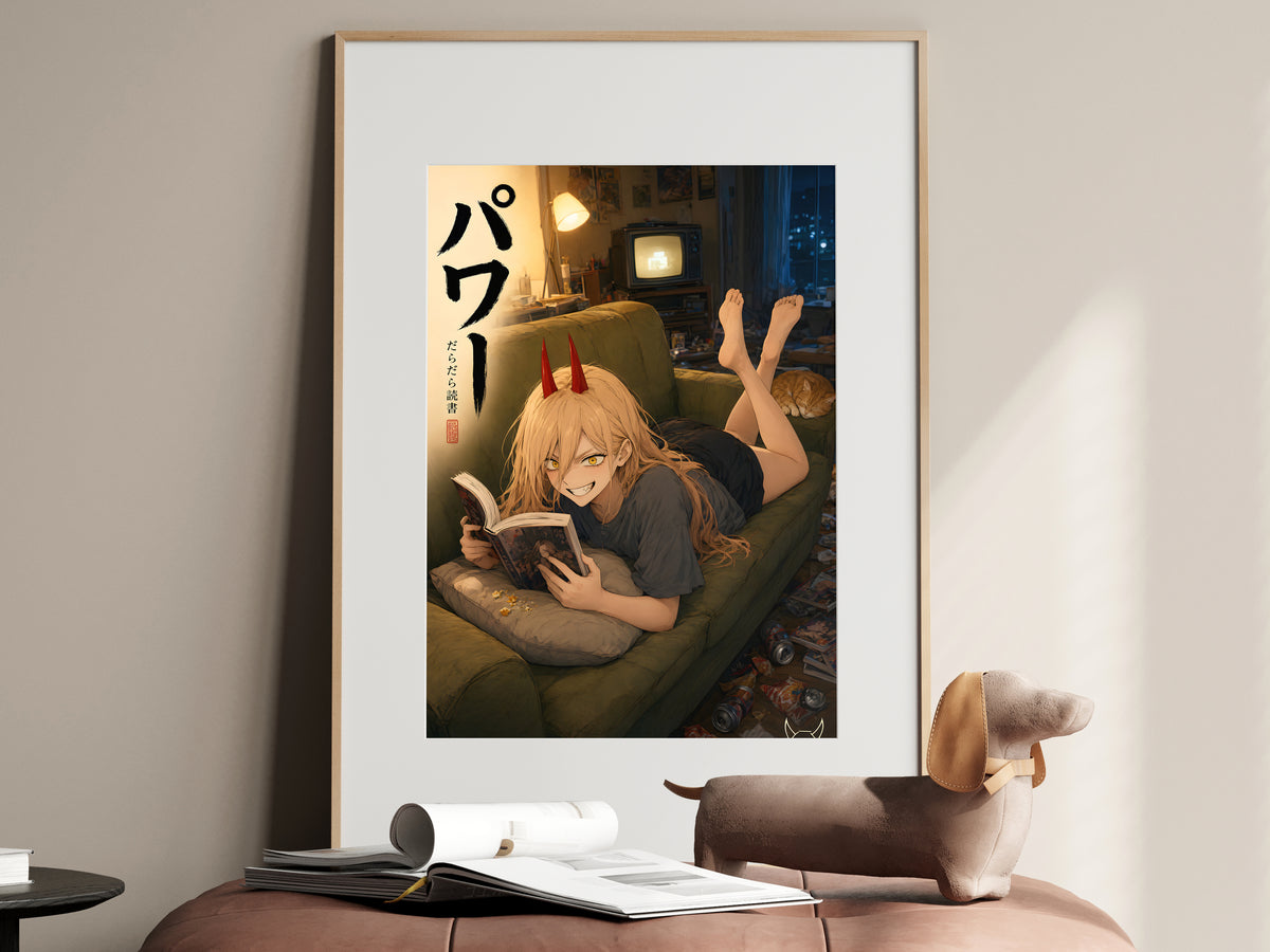 Chainsaw Man Power Cozy Couch Manga Anime Poster — i01467