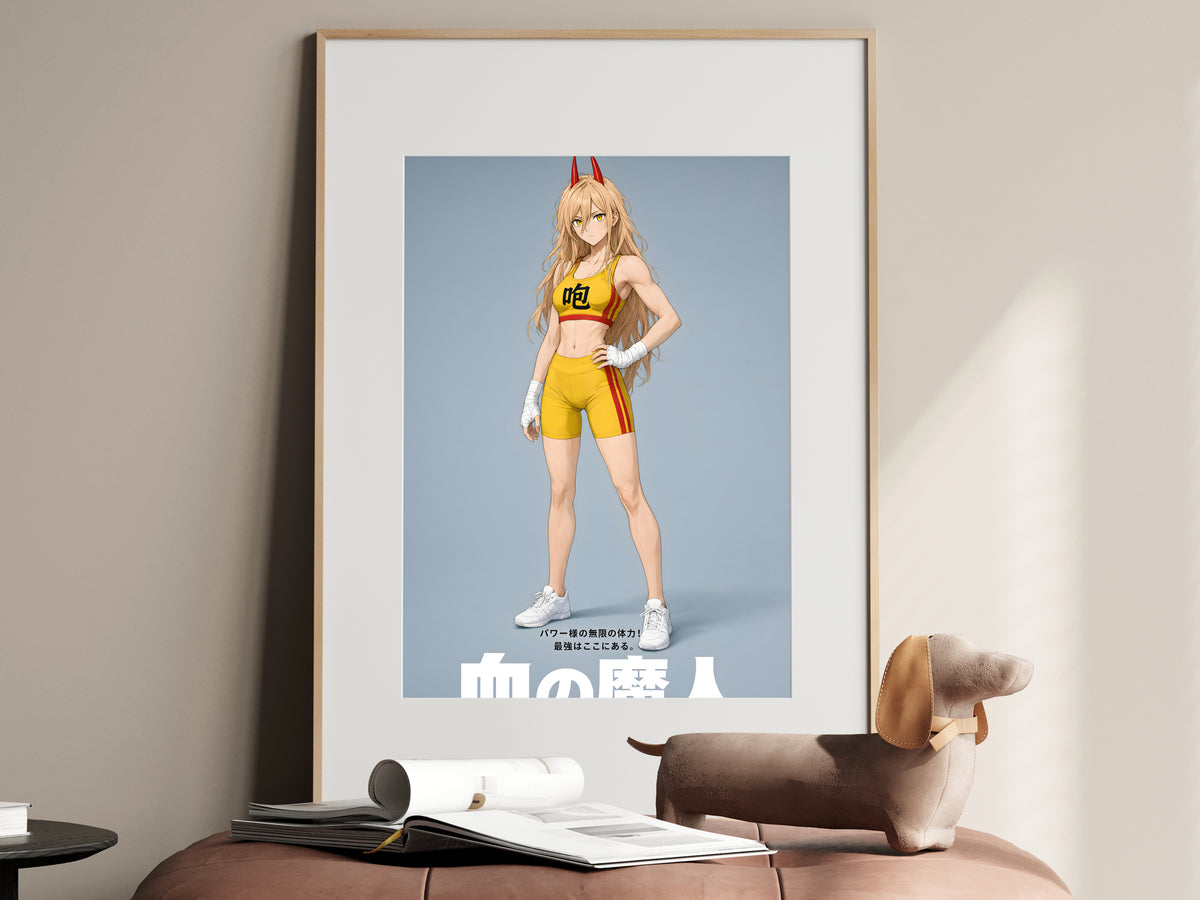 Chainsaw Man Power Athletic Portrait Anime Poster — i01467
