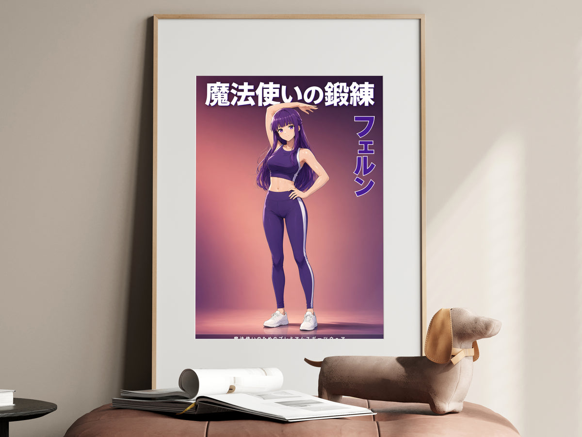 Frieren Fern Purple Activewear Portrait Anime Poster — i01467