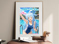 KonoSuba Aqua Blue Pool Summer Anime Poster — i01467