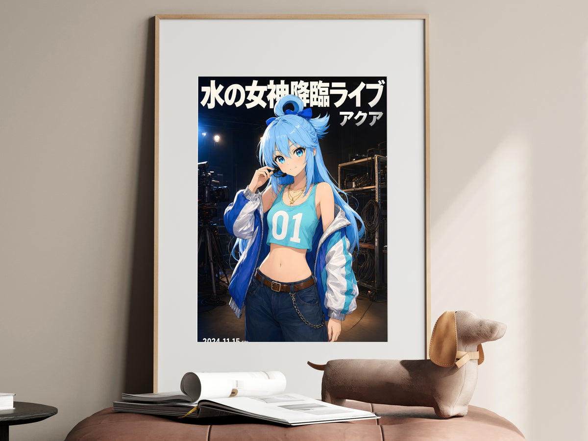 KonoSuba Aqua Backstage Portrait Anime Poster — i01467