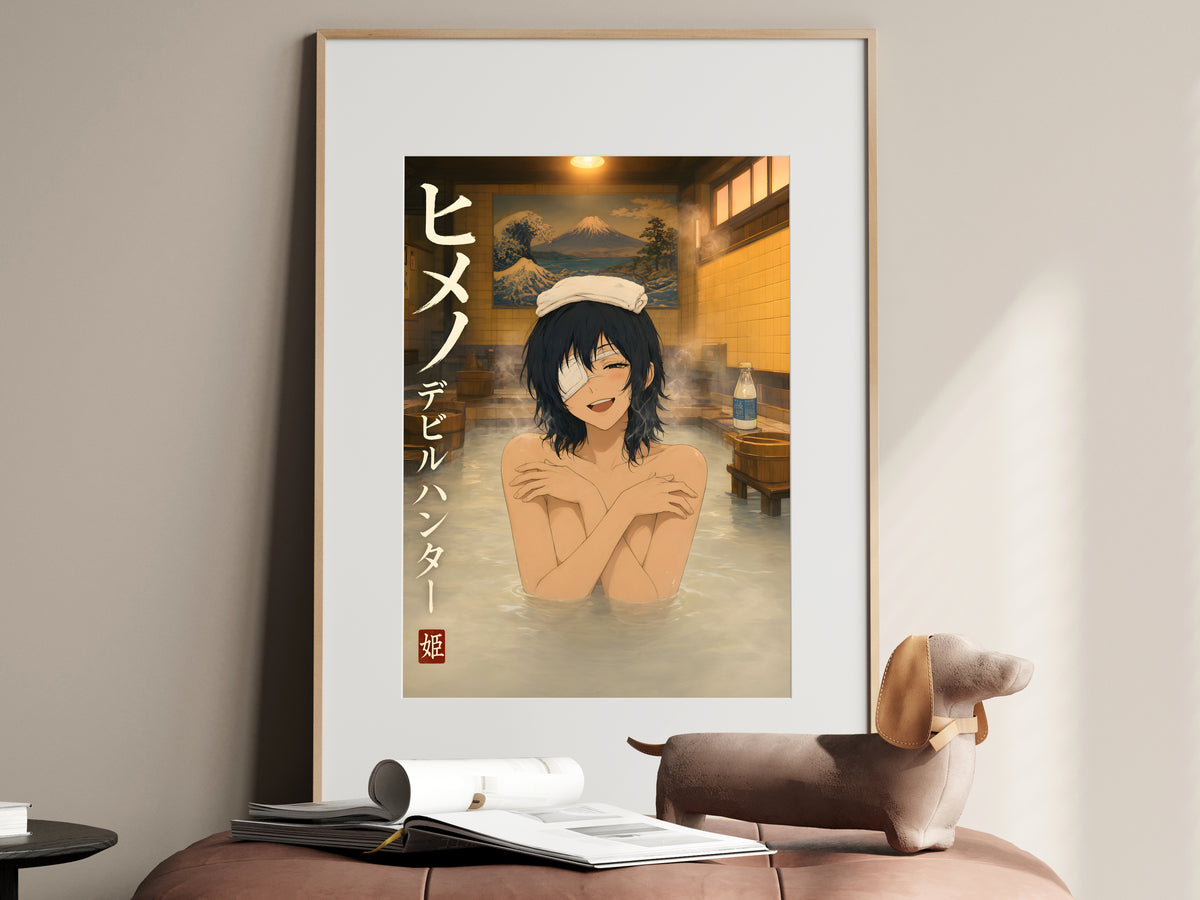 Chainsaw Man Himeno Warm Onsen Portrait Anime Poster — i01467