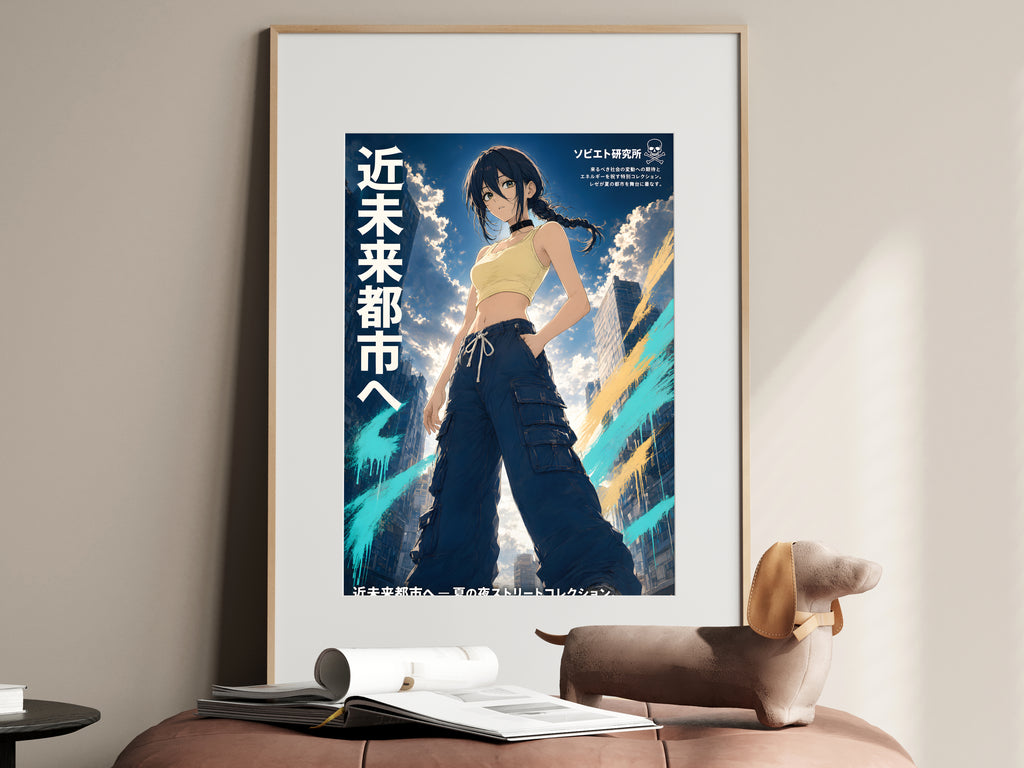 Chainsaw Man Reze Future City Streetwear Anime Poster — i01467