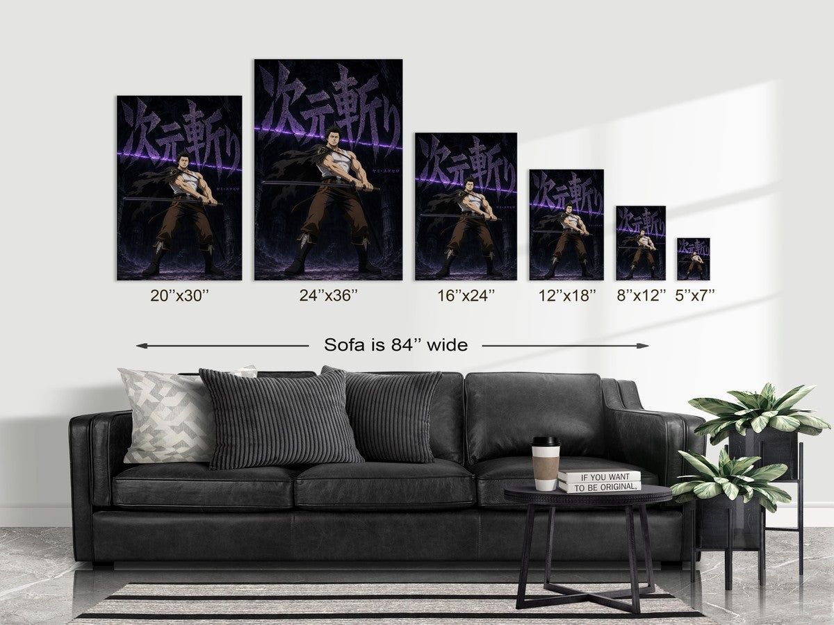 Poster on sofa