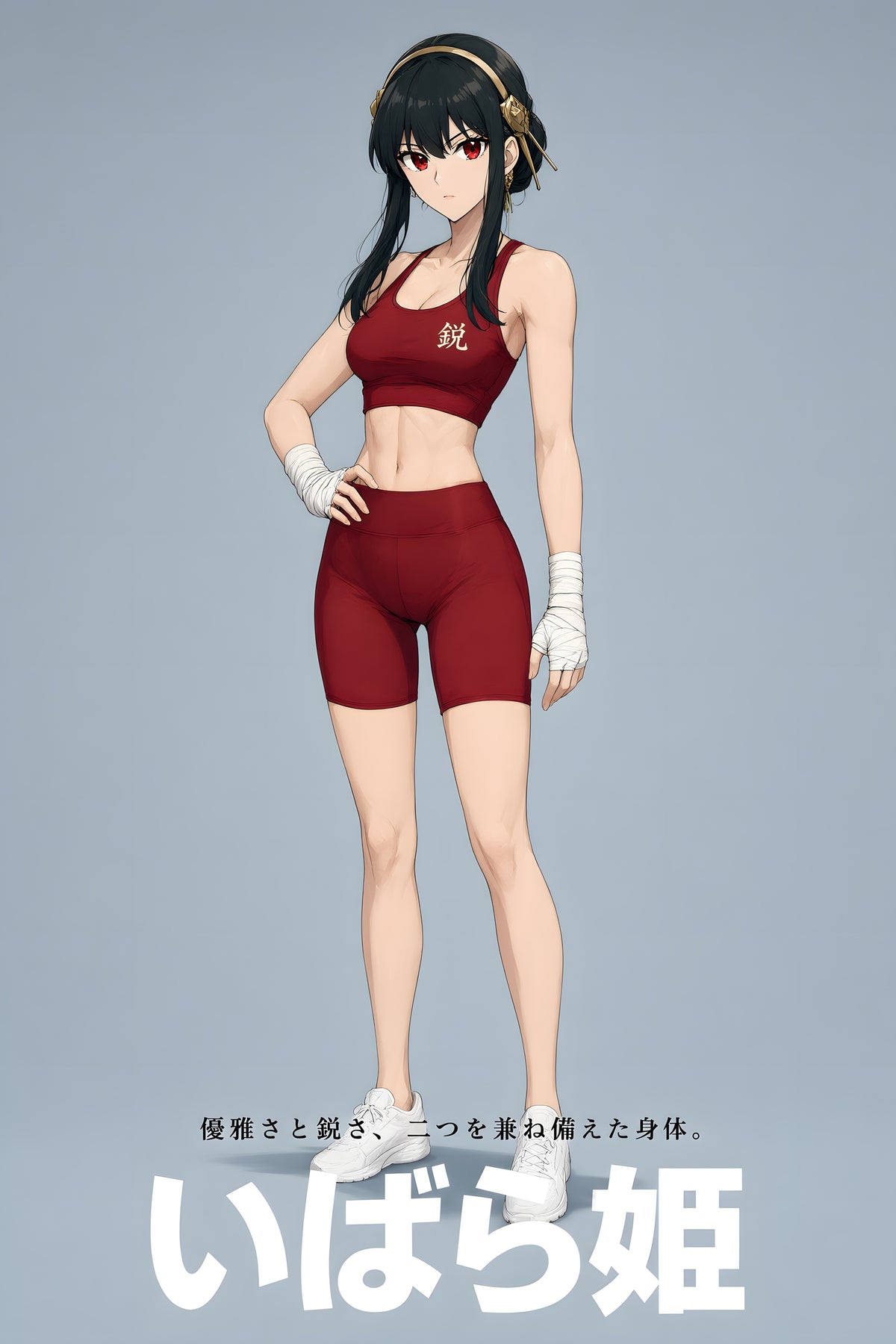 Spy x Family Yor Red Athletic Portrait Anime Poster — raw