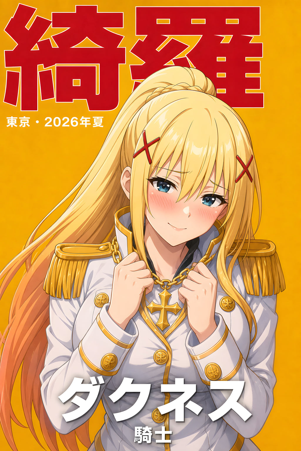 KonoSuba Darkness Golden Knight Portrait Anime Poster — raw