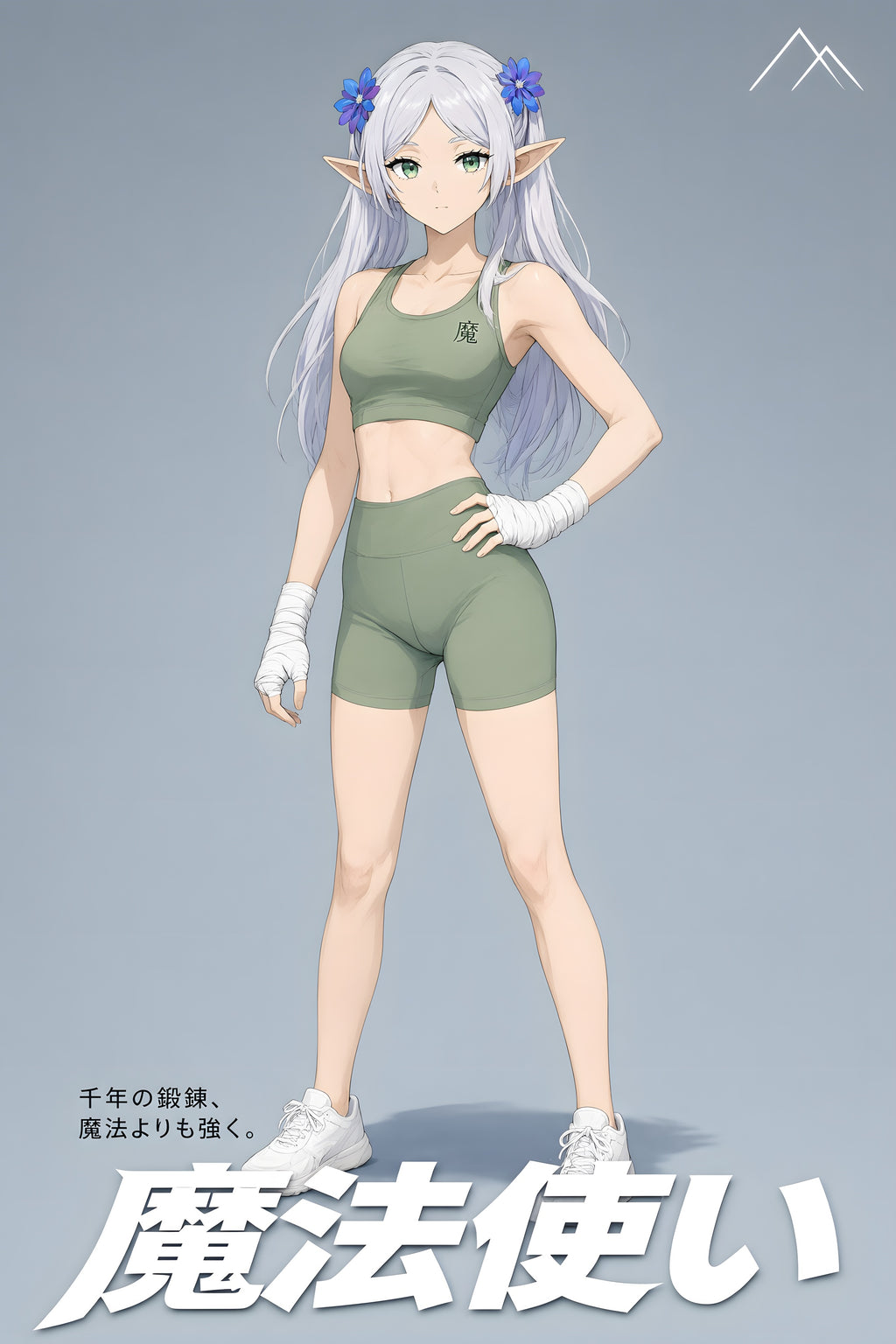 Frieren Green Training Set Anime Poster — raw