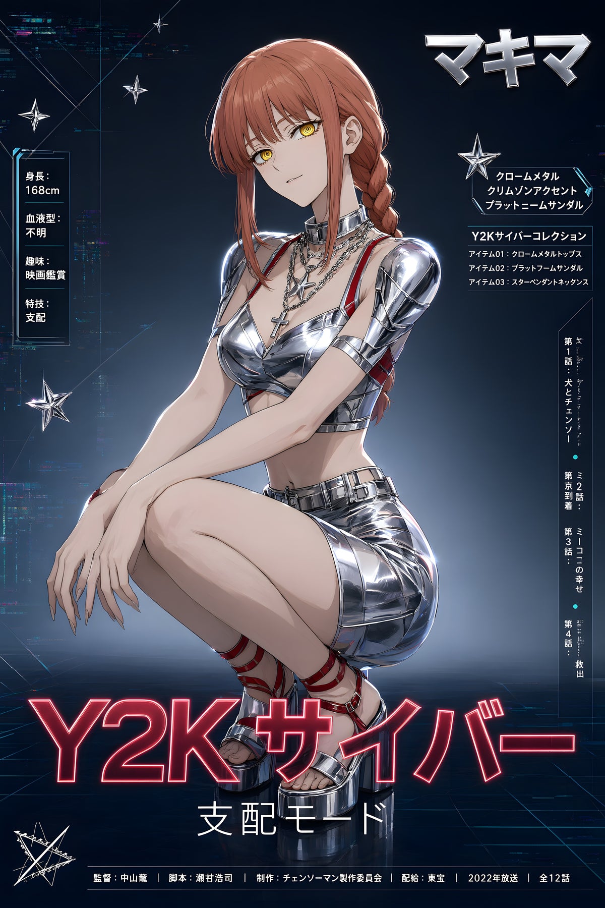 Chainsaw Man Makima Y2K Fashion Anime Poster — raw