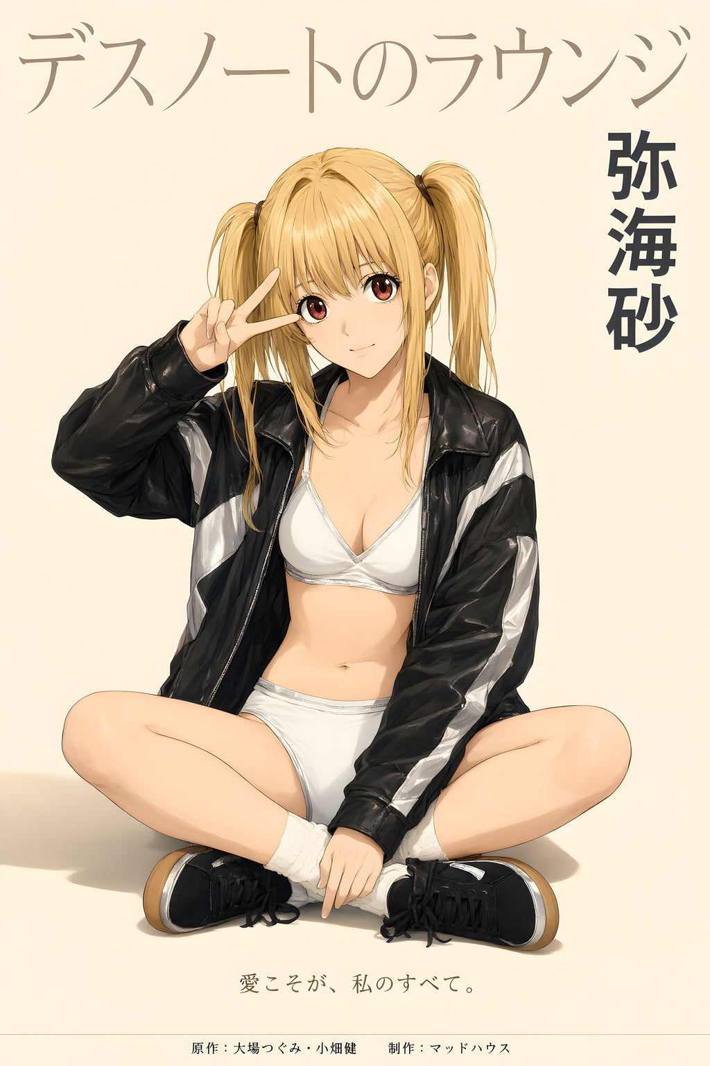 Death Note Misa Black Jacket Lounge Anime Poster — raw