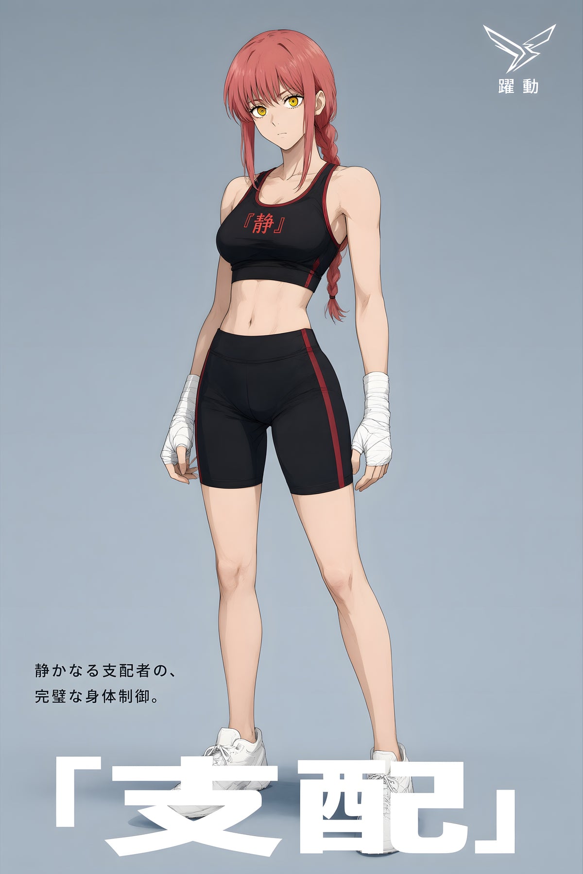 Chainsaw Man Makima Athletic Portrait Anime Poster — raw