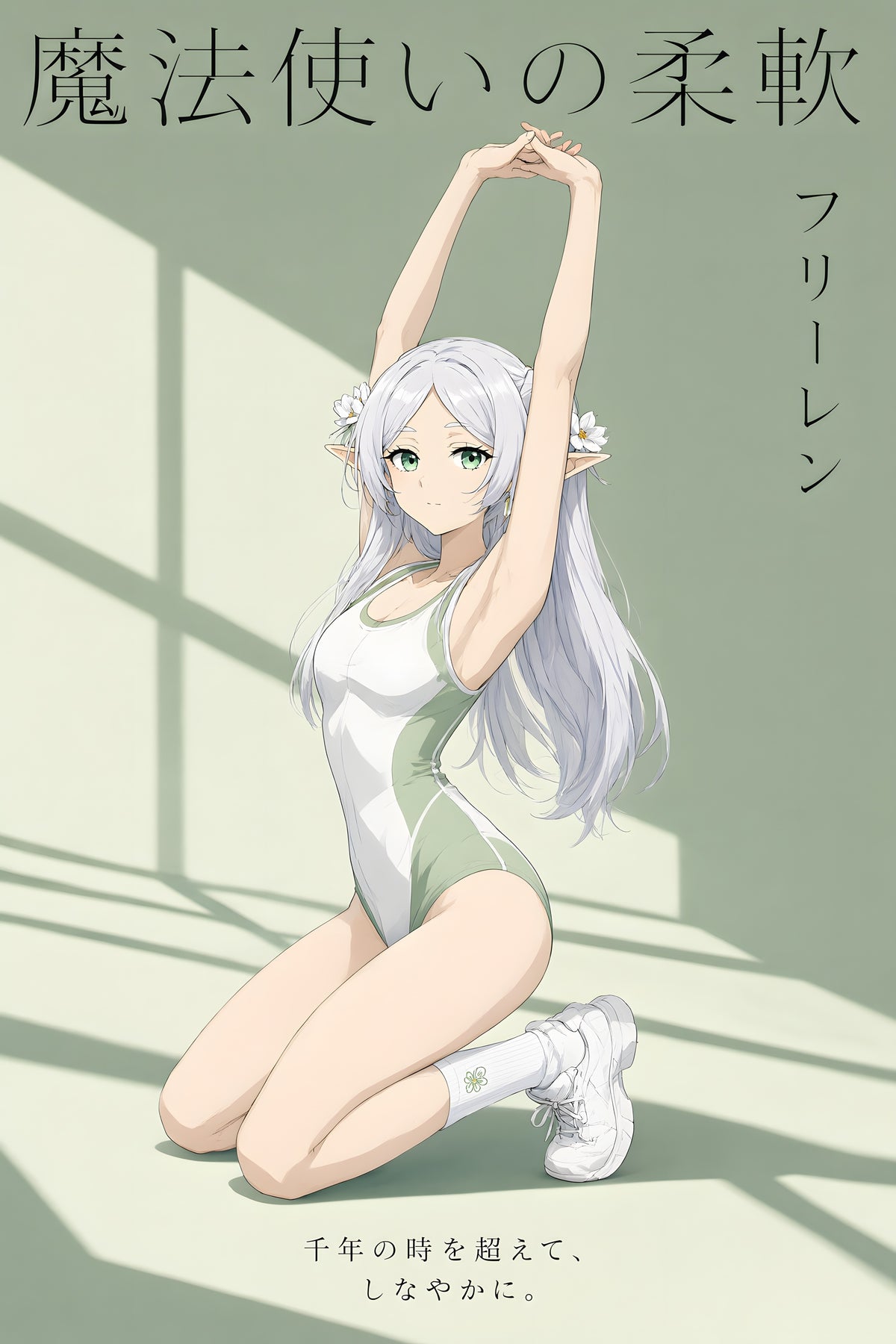 Frieren Sunlit Stretch Anime Poster — raw