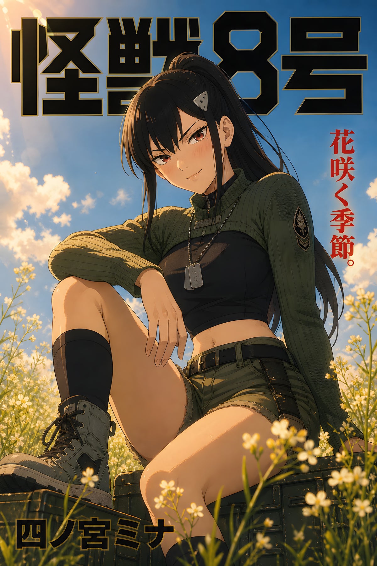 Kaiju No. 8 Mina Ashiro Sunlit Meadow Editorial Anime Poster — raw