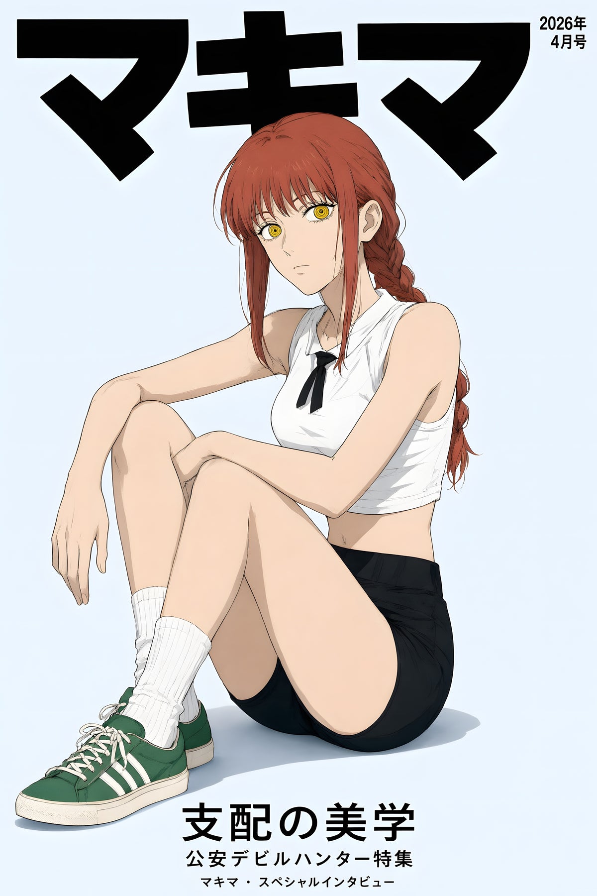 Chainsaw Man Makima Green Sneakers Editorial Anime Poster — raw