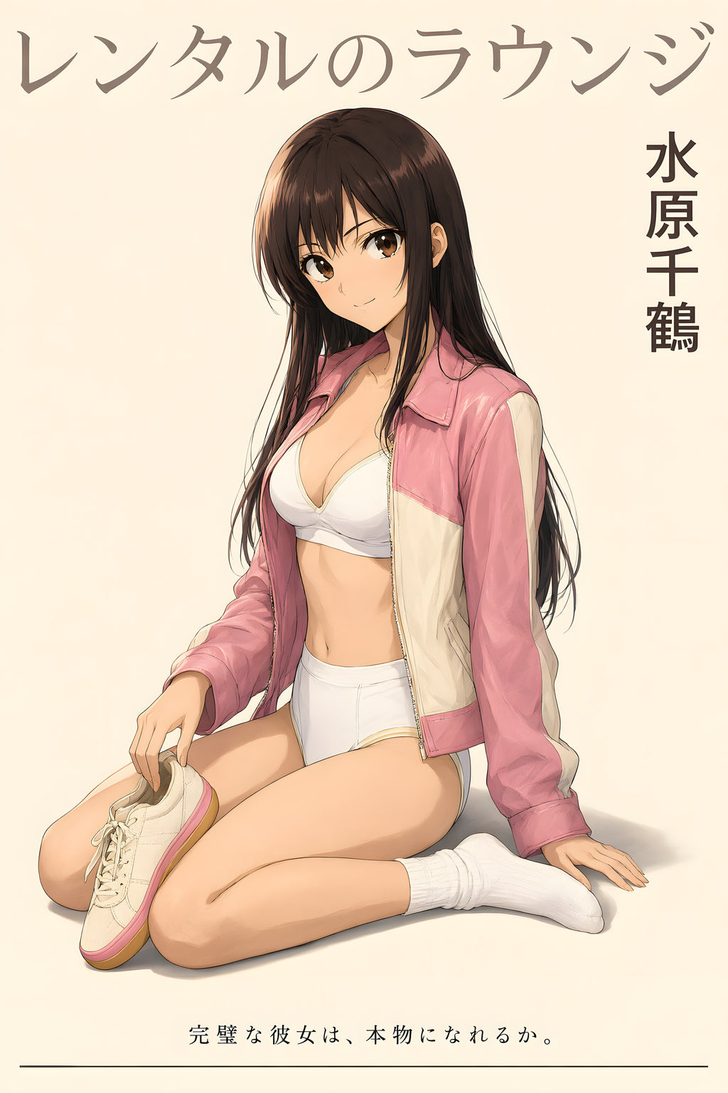 Rent-a-Girlfriend Chizuru Pink Lounge Fashion Anime Poster — raw