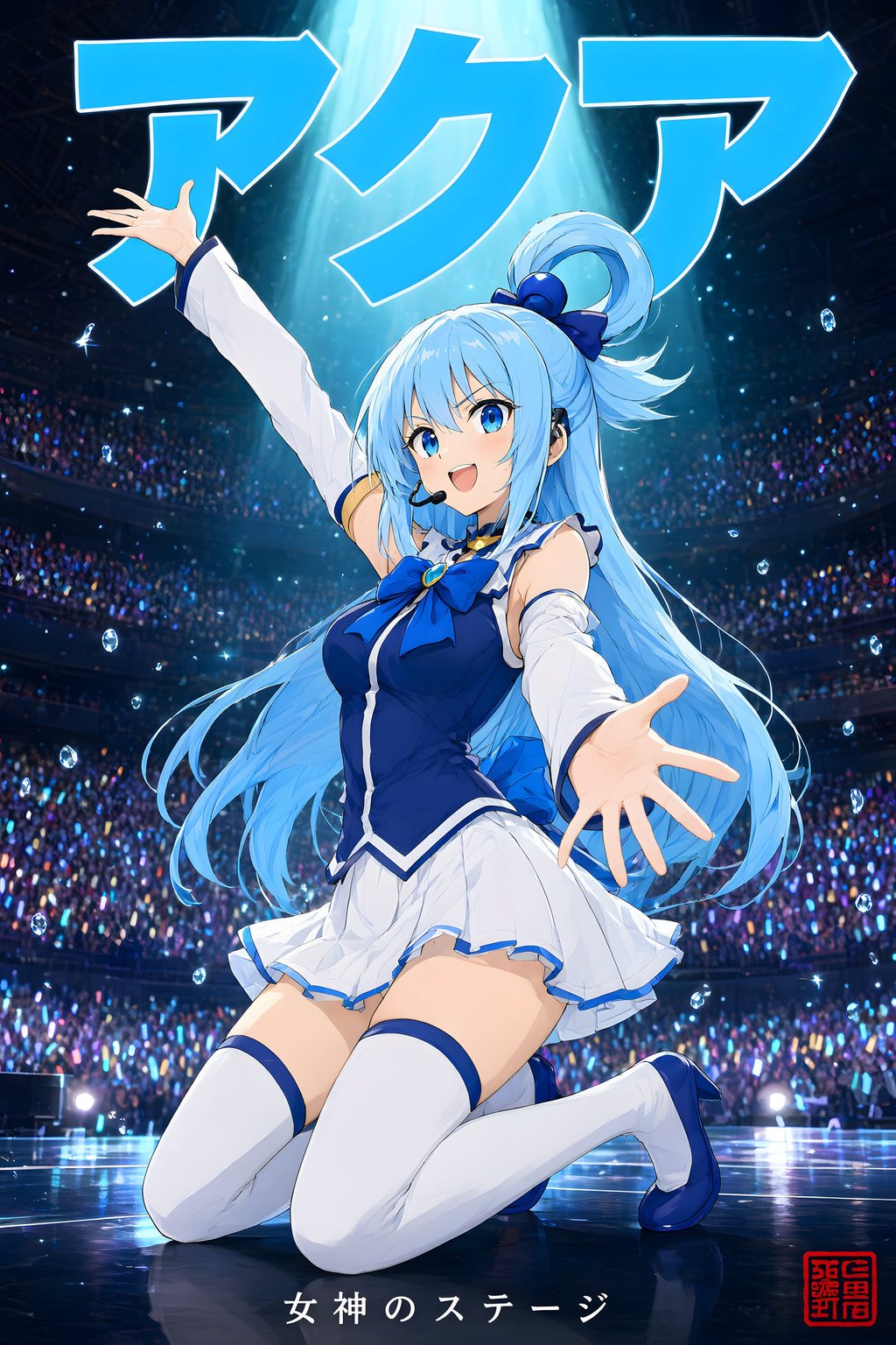 KonoSuba Aqua Concert Stage Anime Poster — raw