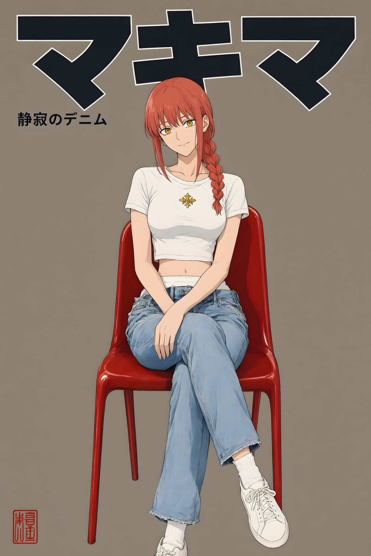 Chainsaw Man Makima Denim Studio Anime Poster — raw