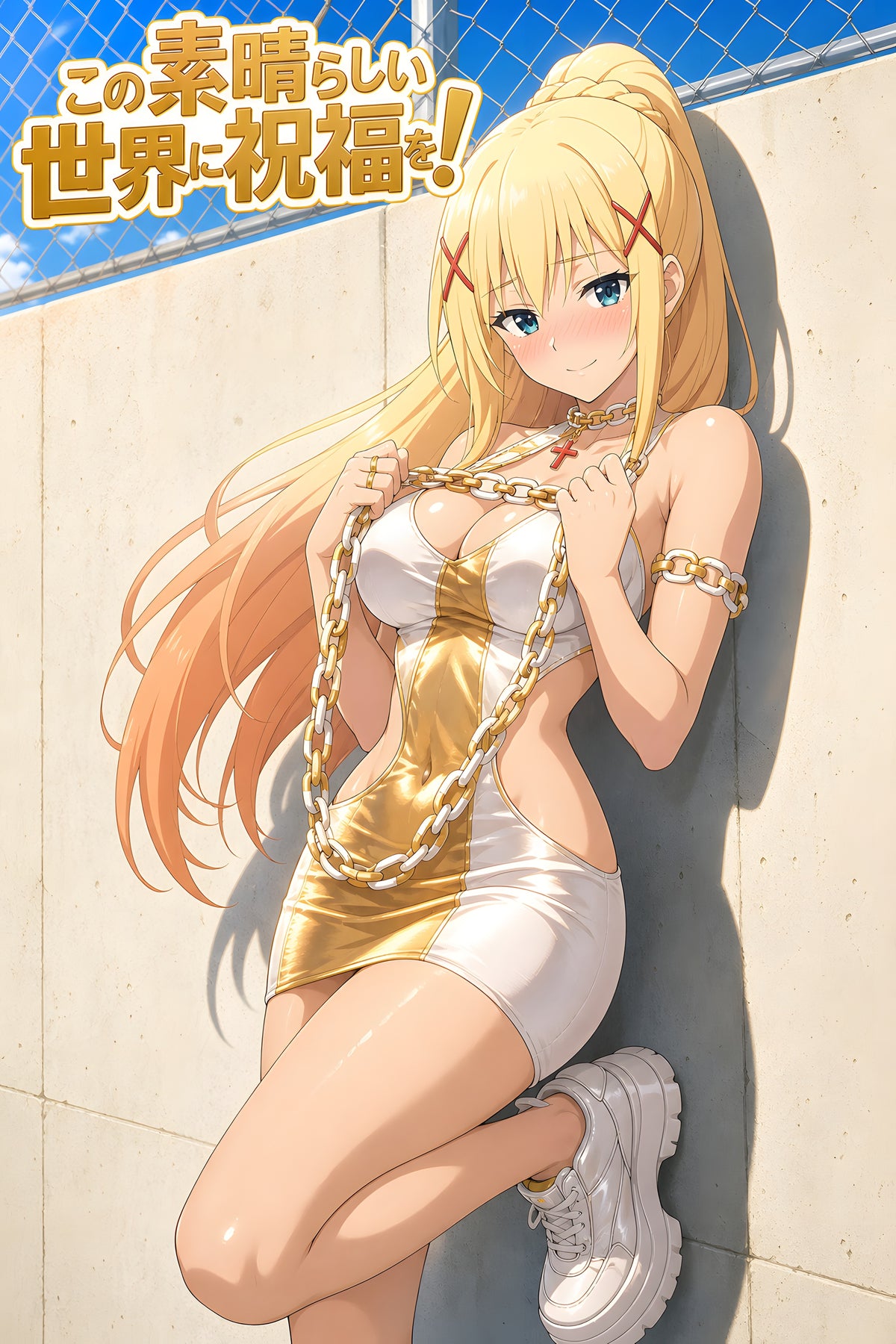 KonoSuba Darkness Gold Summer Fashion Anime Poster — raw