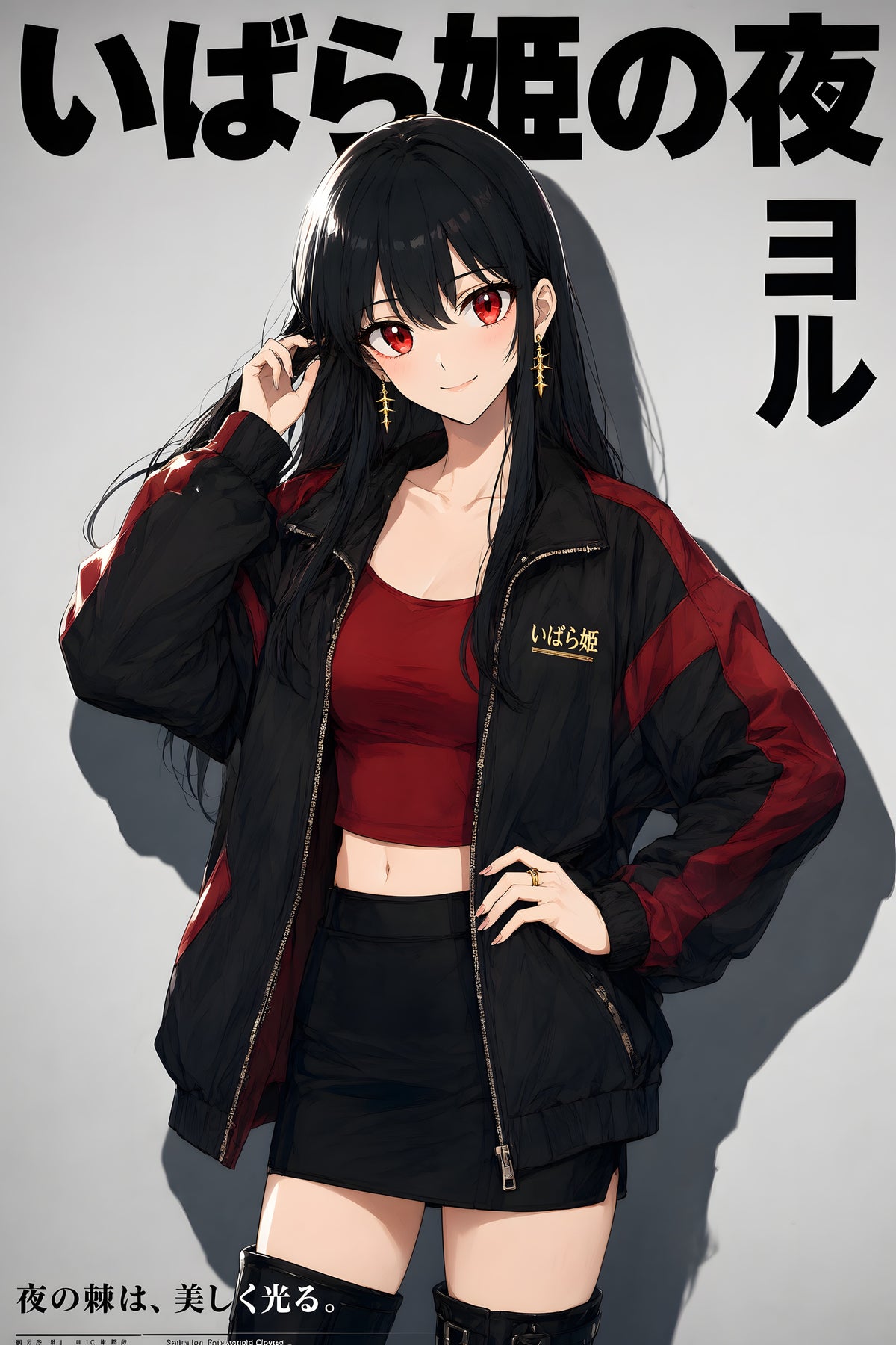 Spy x Family Yor Black Motorcycle Jacket Portrait Anime Poster — raw
