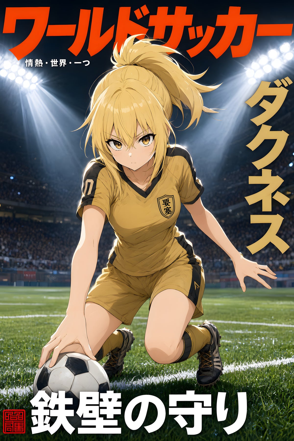 KonoSuba Darkness Football Cover Anime Poster — raw