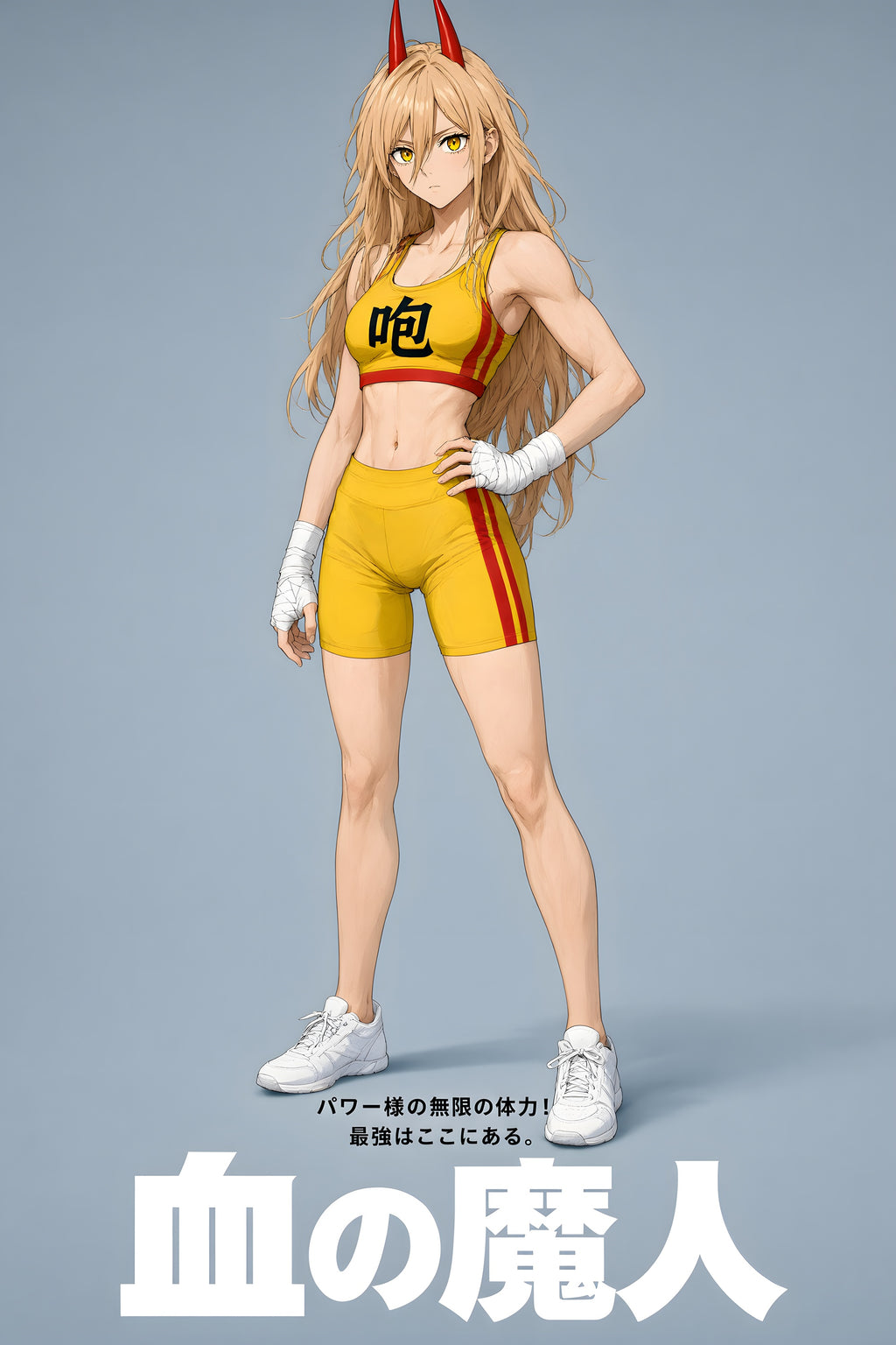 Chainsaw Man Power Athletic Portrait Anime Poster — raw