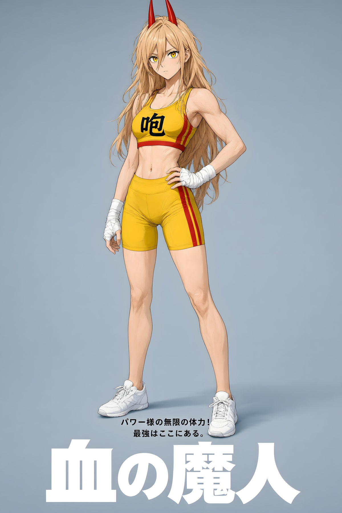 Chainsaw Man Power Athletic Portrait Anime Poster — raw