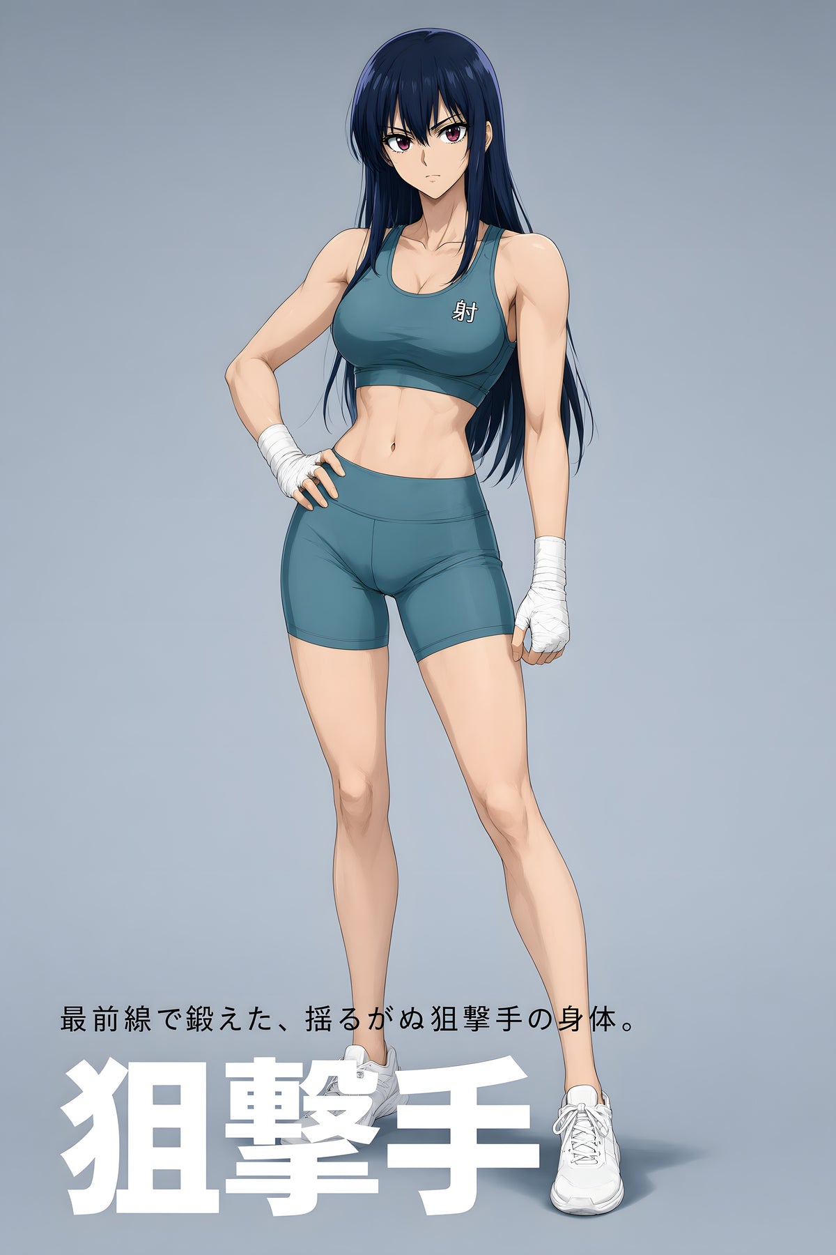 Kaiju No. 8 Mina Ashiro Teal Athletic Portrait Anime Poster — raw