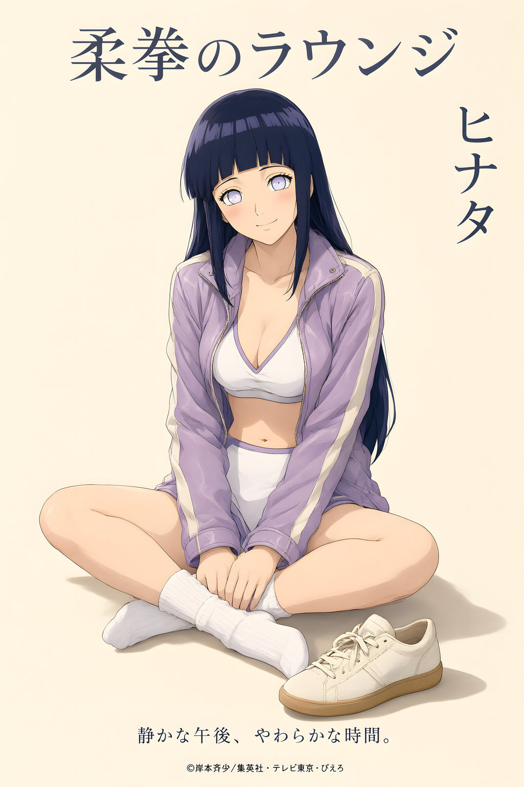 Naruto Hinata Lavender Lounge Anime Poster — raw
