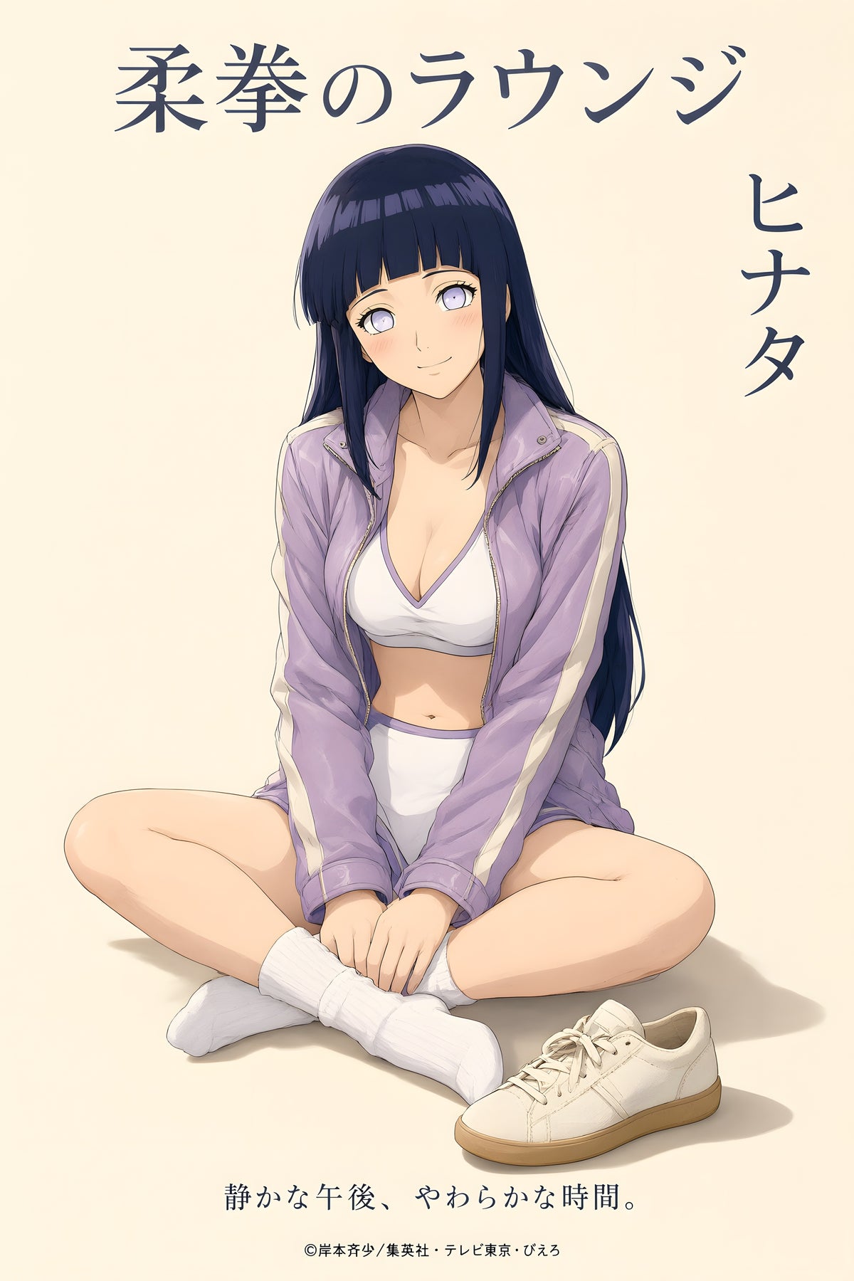 Naruto Hinata Lavender Lounge Anime Poster — raw