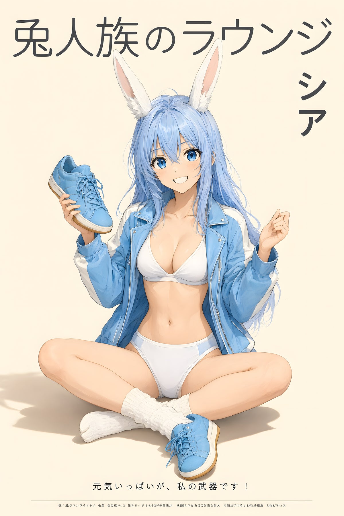 Arifureta Shea Blue Lounge Anime Poster — raw