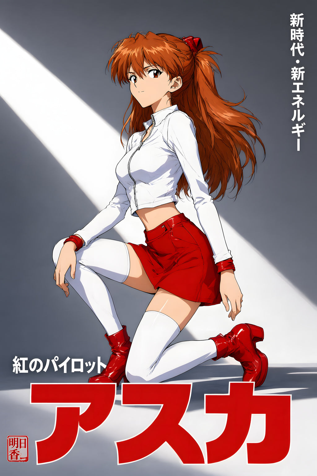 Evangelion Asuka Idol Portrait Anime Poster — raw