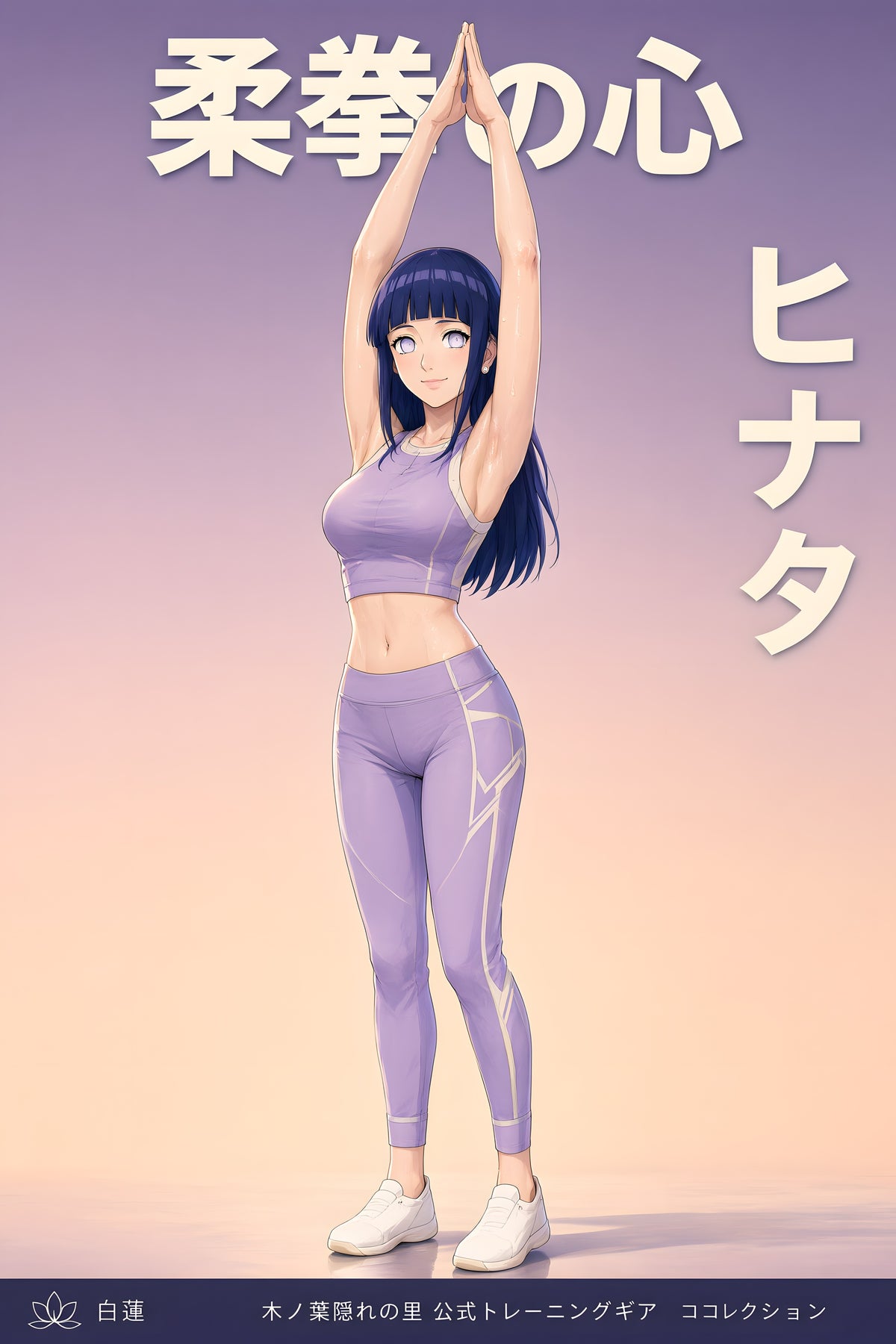 Naruto Hinata Lavender Stretch Anime Poster — raw