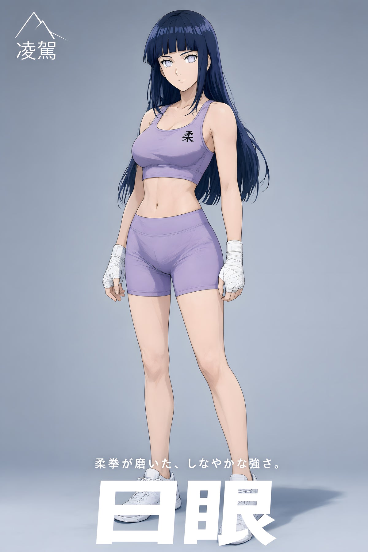 Naruto Hinata Lavender Athletic Anime Poster — raw