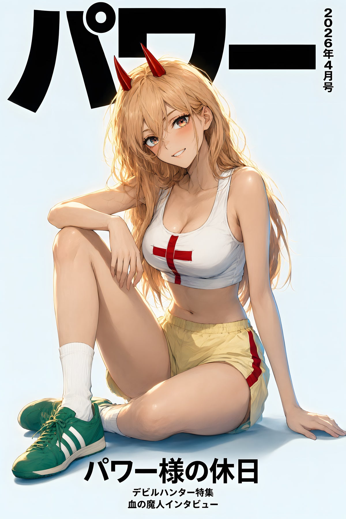 Chainsaw Man Power Summer Sports Cover Anime Poster — raw