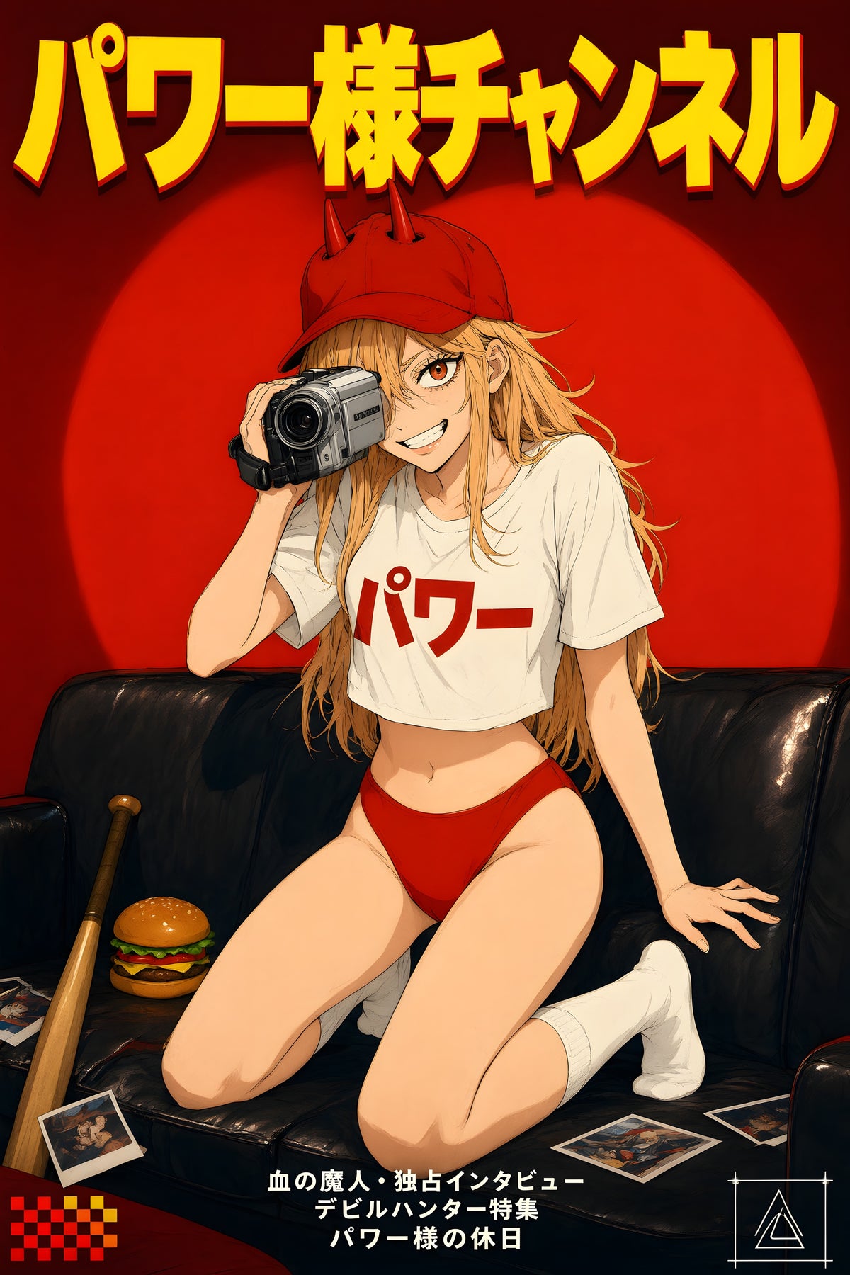 Chainsaw Man Power Retro Camcorder Portrait Anime Poster — raw