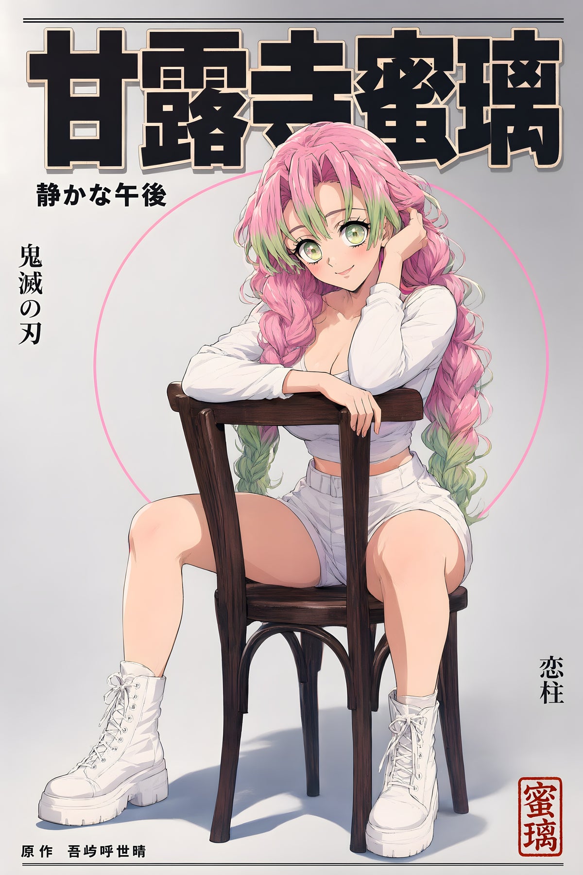 Demon Slayer Mitsuri Quiet Afternoon Chair Anime Poster — raw