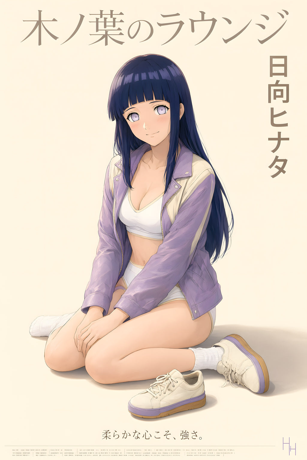 Naruto Hinata Lavender Lounge Anime Poster — raw