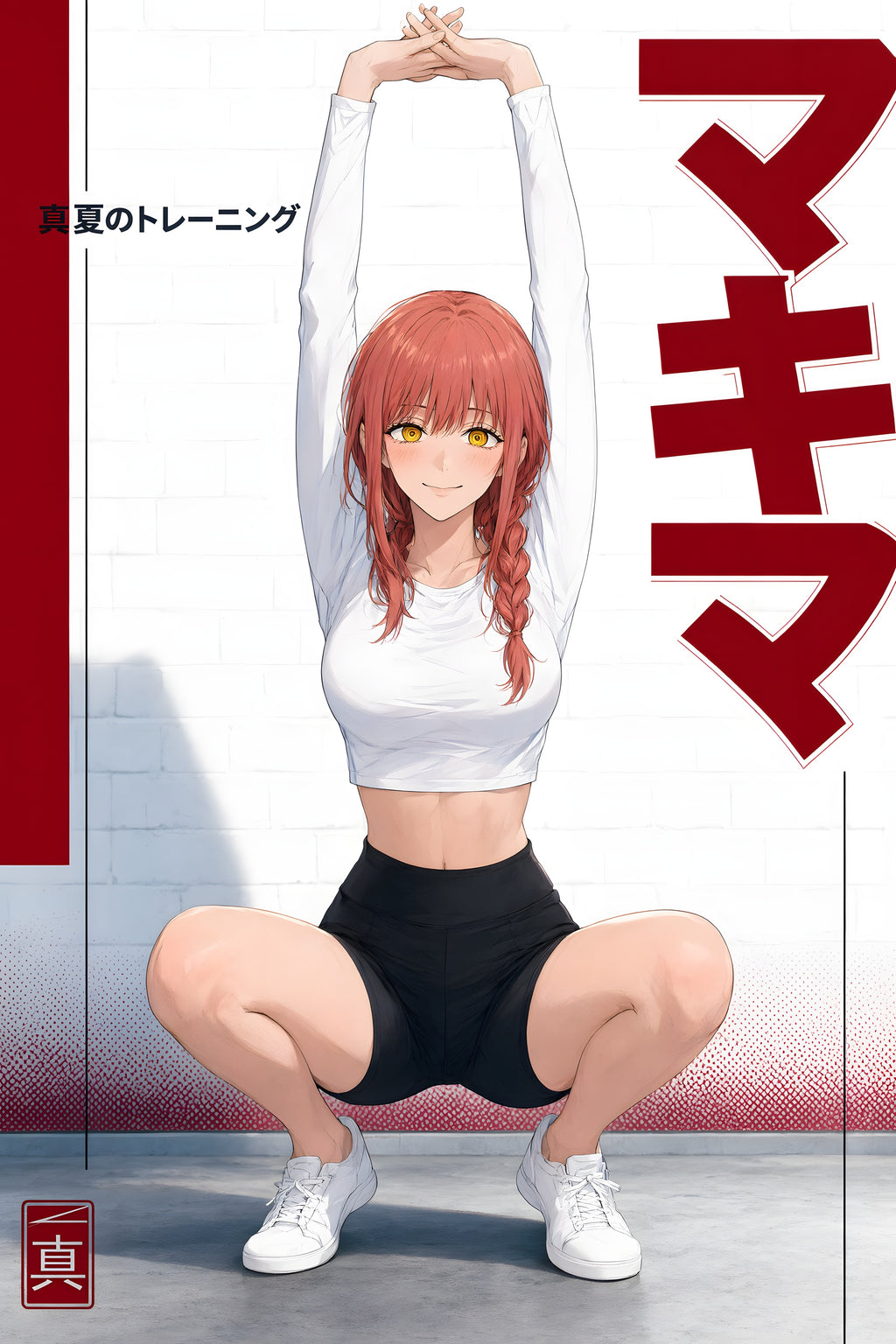 Chainsaw Man Makima White Brick Stretch Anime Poster — raw