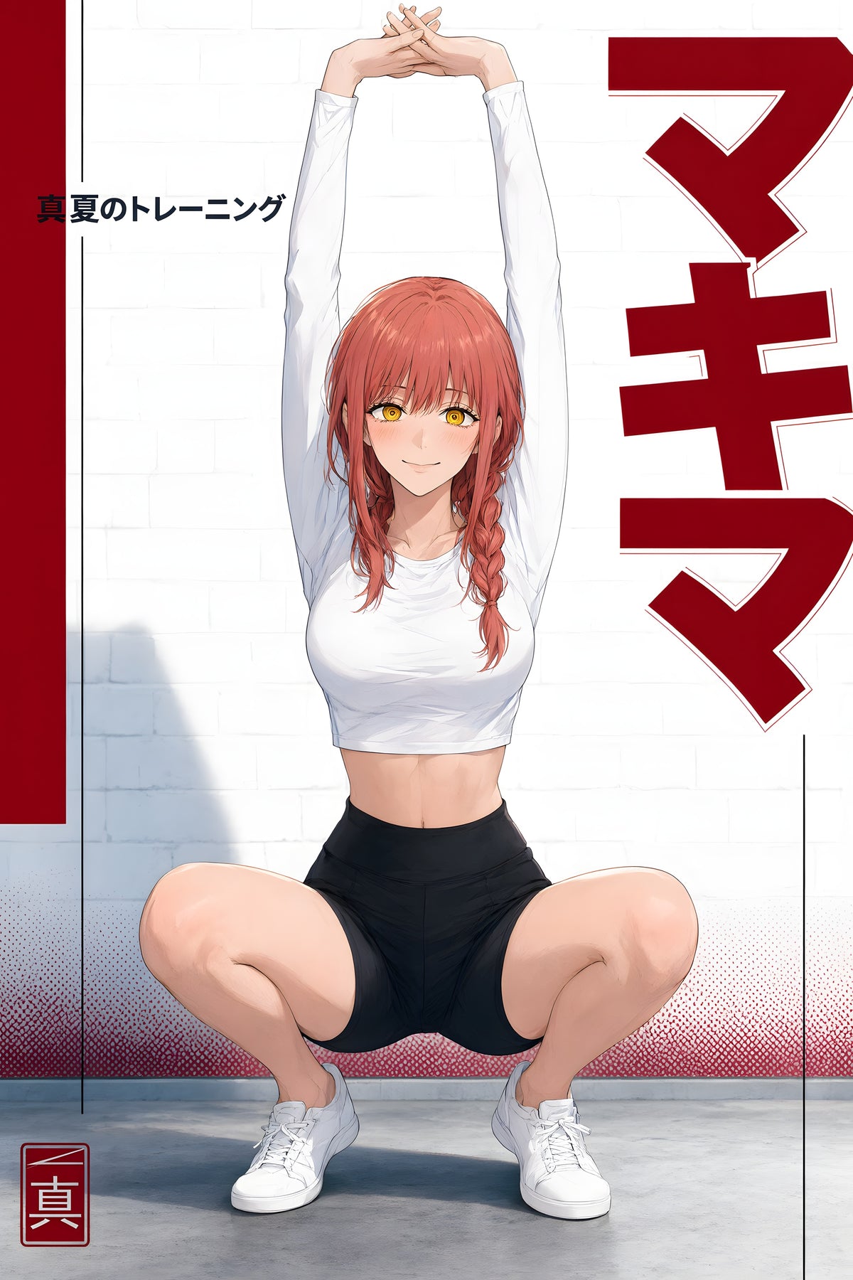 Chainsaw Man Makima White Brick Stretch Anime Poster — raw