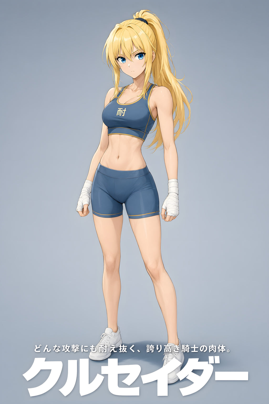 KonoSuba Darkness Blue Athletic Portrait Anime Poster — raw